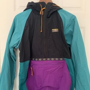 L.L. Bean Block Coloring Hoodie Windbreaker